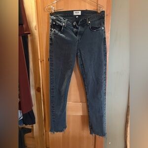 AGOLDE Toni Black Straight Leg Jeans